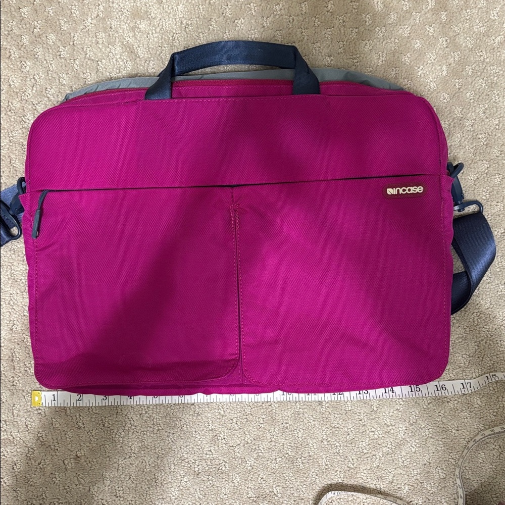 Incase Magenta Laptop Briefcase with Navy Accents